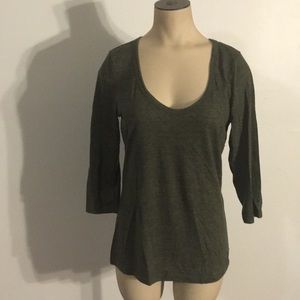 Heather green 3/4 sleeve tee